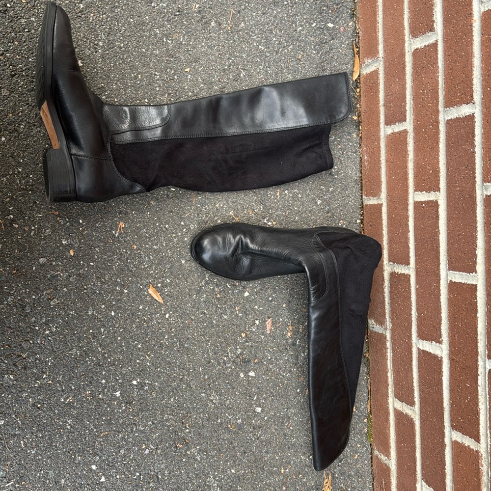 Black knee high boots